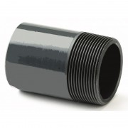 3/8" PVCu Plain/BSP Barrel Nipple