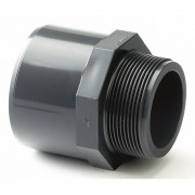 3 X 4 X 3" PVCu Plain / BSP Male Threaded Adaptor