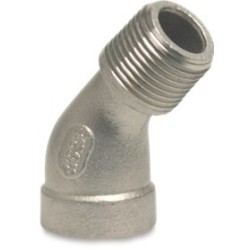 1 inch Stainless Steel 316 Elbow 45 Degree Male x Female Threaded 1 inch Stainless Steel 316 Elbow 45 Degree Male x Female Threaded