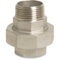1 inch Stainless Steel 316 Straight Union Male x Female Threaded 1 inch Stainless Steel 316 Straight Union Male x Female Threaded